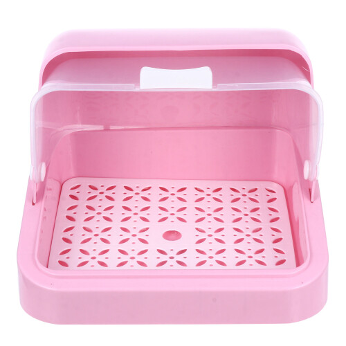 1pcs Utensil Storage Box Pink Pp Moistureproof For Products