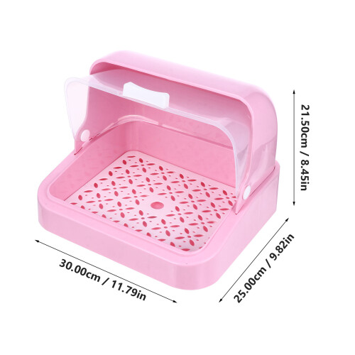 1pcs Utensil Storage Box Pink Pp Moistureproof For Products 1