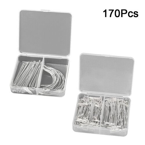 Curved Needle Set Diy Positioning Silver 170-Pcs 2
