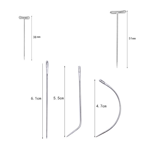Curved Needle Set Diy Positioning Silver 170-Pcs 1