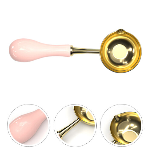 Wax Sealing Tool Mixing Spoon Wood Handle 1set 2