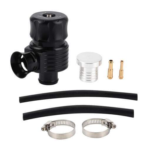 Kit de vanne de dérivation turbo 25mm/1in noir 1