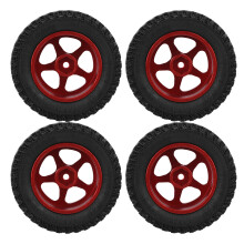 4 pièces MN86 1/12 RC Pneu et moyeu rouge 80x30mm 53x27mm