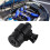 Kit de vanne de dérivation turbo 25mm/1in noir 10