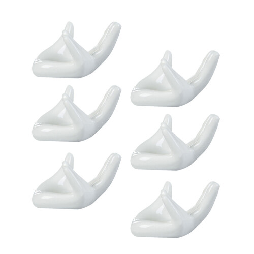 6 Pcs Guanyin Hand Holder Ceramic Decor Ocarina Display Accessories 2