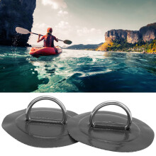 2 pièces de coussin pour anneau en D pour kayak gonflable, 3,1 po, noir