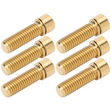 6 Stück M8x25mm Titanlegierungs-Lenkerstangen Schrauben Golden