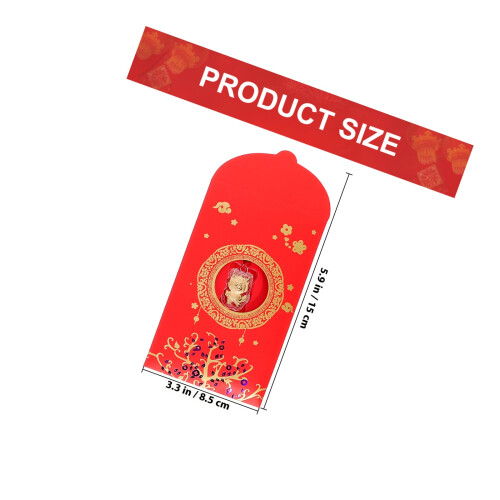 Raindrops Red Envelopes Red Paper 6pcs 5.9x3.3in 1