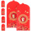 Raindrops Red Envelopes Red Paper 6pcs 5.9x3.3in 7