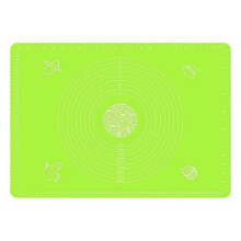 1 Pieces 50x40cm Non-Stick Reusable Baking Mat Fondant Dough,(Green) Rolling Dough Mat, BPA Free Silicone Pastry Baking Mat, with Measuring Guide