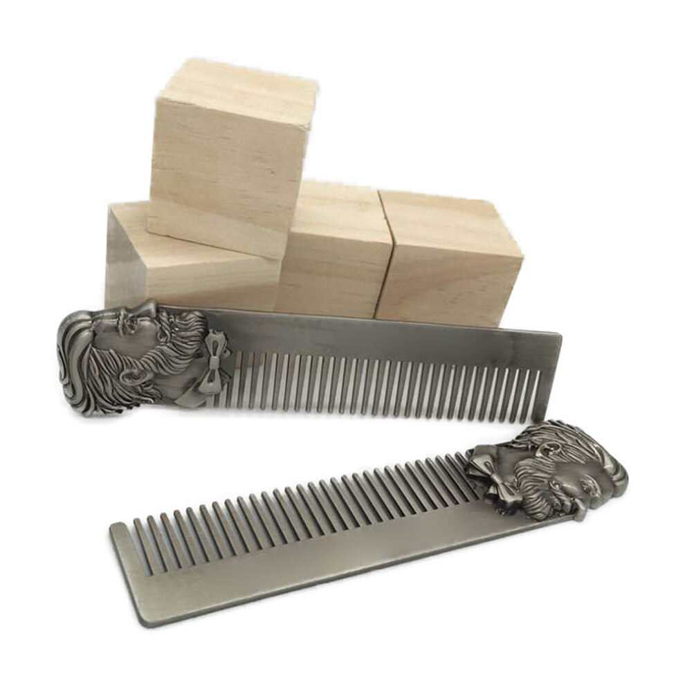 Inoomp Unisex Beard Grooming Facial Hair Care Metal Comb Shaping Mustache Brush