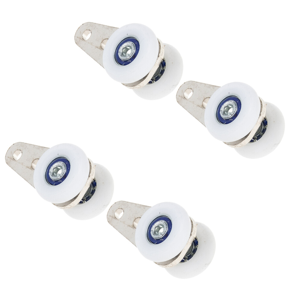 Smoothly Hanging Pulley White Sturdy Iron Nylon For Home 4pcs-image-OPC-PK8FDSM-NEW