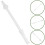 Thick Silicone Straws Transparent Reusable 1set 9.3in 7