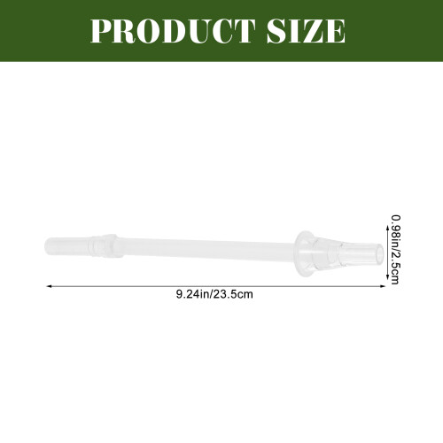 Thick Silicone Straws Transparent Reusable 1set 9.3in 2
