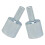 Raindrops 2 Stk Stecker Bohrer Buchse Adapter 5,20x2,60x2,60cm Silber 4