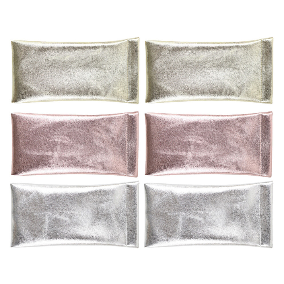 Artibetter 6Pcs Sunglasses Storage Bag Pu Portable Glasses Pouch Holder Organizer