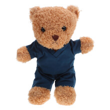 Plush Nurse Bear Decor In Soft Fabric Medical Professionals
