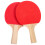 Red Wooden  Paddle Bat 1 Pair 5