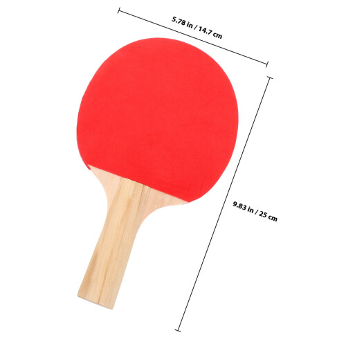 Red Wooden  Paddle Bat 1 Pair 1
