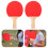 Red Wooden  Paddle Bat 1 Pair 8