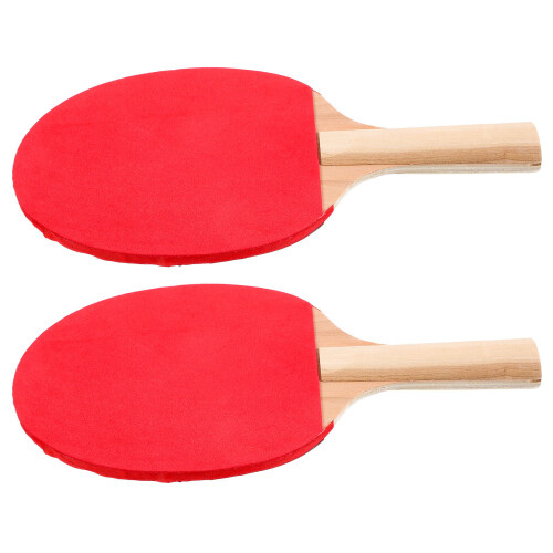 Red Wooden  Paddle Bat 1 Pair