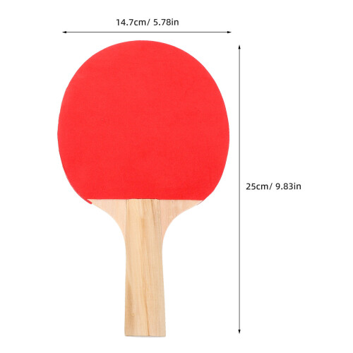 Red Wooden  Paddle Bat 1 Pair 2
