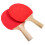 Red Wooden  Paddle Bat 1 Pair 4