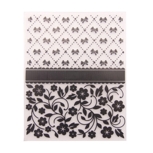 Raindrops Plastic Embossing Folder Black 1pcs 5.9x4.7x0.2in 1