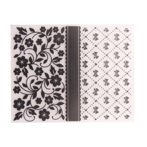 Raindrops Plastic Embossing Folder Black 1pcs 5.9x4.7x0.2in