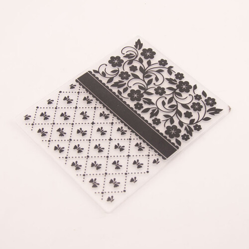 Raindrops Plastic Embossing Folder Black 1pcs 5.9x4.7x0.2in 2