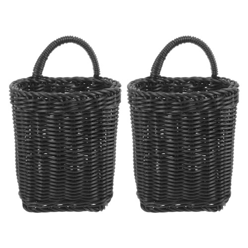 Woven Hanging Basket For Kitchen Bathroom Storage Organizer
