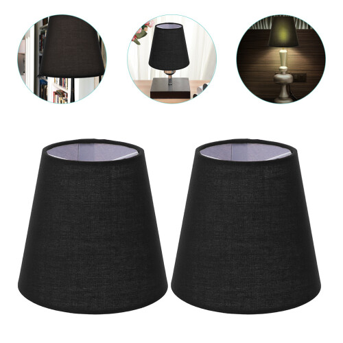 2 Pcs Iron Cloth Fabric Lampshade Pendant Light Fixture Accessory 2