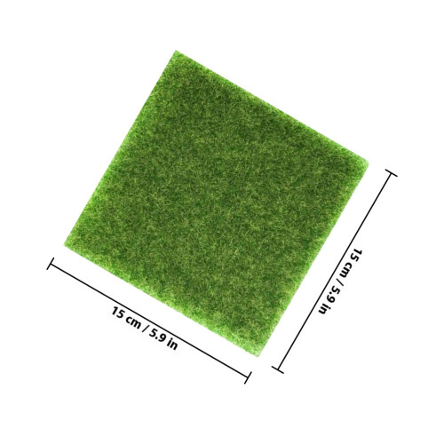 4 Pcs Simulation Green Turf Landscaping Decor Outdoors Patch 1