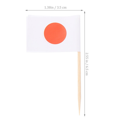 Fruit Picks Flag Shaped Paper Assorted Color 200pcs 1