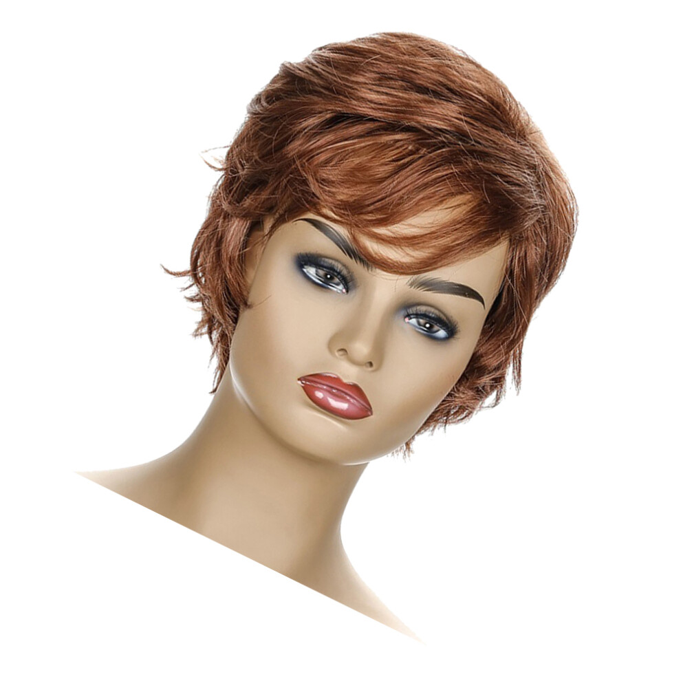 Artibetter Unisex Curly Bangs Short Wig For Women Party