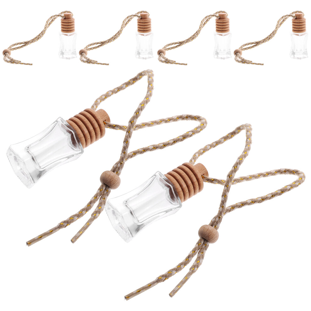 6Pcs Car Hanging Diffuser Bottles Empty Glass Perfume Bottles 3163069638793