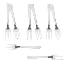 Children Fork Silver 8pcs 6.88x0.98x0.04in