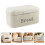 Bread Box For Pantry Storage Iron Beige 1pack 6