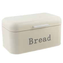 Bread Box For Pantry Storage Iron Beige 1pack