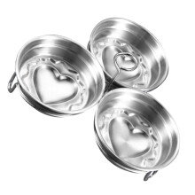 3 Pcs Egg Steamer Poached Maker Insert Boiled Cooker Stainless Steel