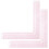 Quilting Ruler L Square Curve Pink Plastic 2pcs 10