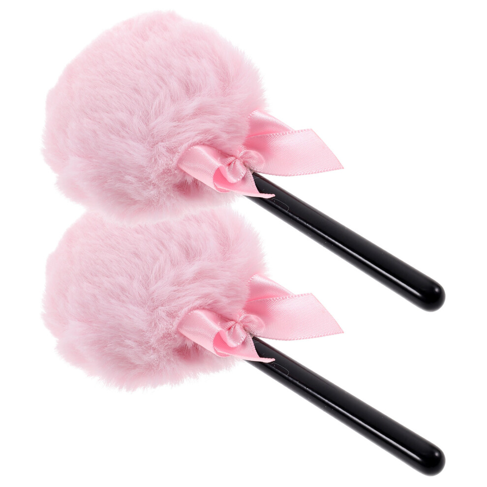Iplusmile Pink 2Pcs Portable Powder Puff For Face Makeup Soft Body Use
