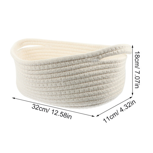 Handheld Storage Basket Baby With Handle Rope Baskets For Wicker 1