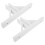 2 Pcs Fence Base Holder Convenient Garden Border Stakes White 3