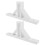 2 Pcs Fence Base Holder Convenient Garden Border Stakes White 11