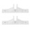 2 Pcs Fence Base Holder Convenient Garden Border Stakes White 10