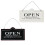 2Pièces Décor Commerce Bois Vintage Panneaux Ouvert Fermé Suspendus 3