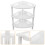 3 Tier Bathroom Shelves White Plastic Storage Basket Organizer 3