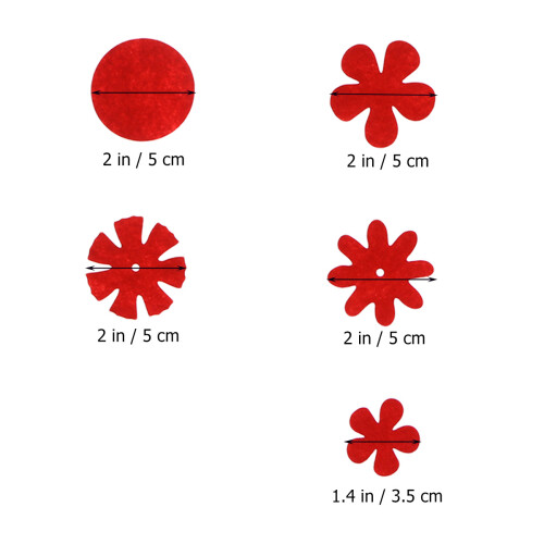 Flower Appliqués Felt Flowers Assorted Color 150pcs 1
