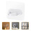 Wall Hooks Transparent Plastic 25pcs 2.8x2.8x1.0in 5